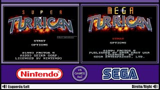 Super Turrican vs Mega Turrican (SNES vs Mega Drive)Comparison gameplay Ao Vivo