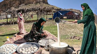 Making curd from buttermilk in the traditional way in nomadic life (part 3)