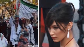 Bella Hadid Marching In Support Of The Palestinians at Brooklyn