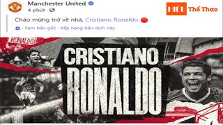 🔴Trực tiếp Tin chuyển nhượng bóng đá : HERE WE GO! Cristiano Ronaldo trở lại Manchester United