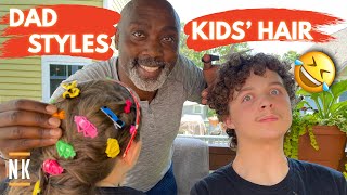 BLACK DAD STYLES WHITE DAUGHTER’S HAIR FOR THE FIRST TIME | NO EXPERIENCE!