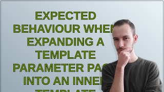 Expected behaviour when expanding a template parameter pack into an inner template declaration