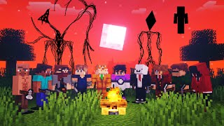 10 Minecraft Youtubers Survive THE BROKEN SCRIPT (ABSOLUTE CHAOS)