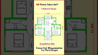 Small and Affordable House Plan of 2023 |House design ideas 3 Bedrooms.
