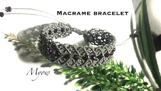 MACRAME BRACELET | DOUBLE TWIST BRACELET WITH CRYSTAL | MYOW 270