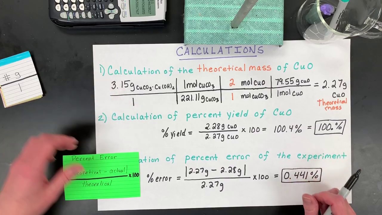 Percent Yield Stoichiometry: Decomposition Reaction - YouTube