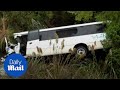 Tourists injured after bus crashes into creek in New Zealand - Daily Mail