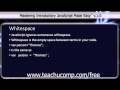 JavaScript Training Tutorial Whitespace