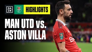 Bruno Fernandes decisivo, Manchester United-Aston Villa 4-2 | Carabao Cup | DAZN