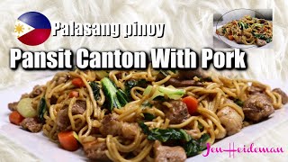 Pansit Canton With Pork | Panlasang Pinoy  | Cooking Blog | FIL-AM : JEN HEIDEMAN