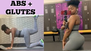 ABS & GLUTES WORKOUT ROUTINE + PRE WORKOUT MEAL | FOR BEGINNERS
