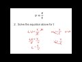 physics math rearranging equations