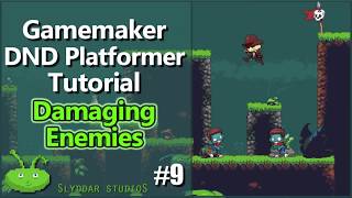 Gamemaker DND Platformer Tutorial - #9 Damaging Enemies