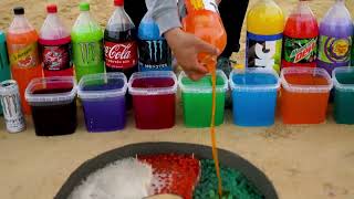 How to make Rainbow Snake with Orbeez, Coca Cola, Monster, Fanta, Sprite vs Mentos & Popular Sodas
