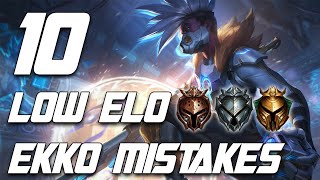 10 Biggest Ekko Mistakes Low Elo Players Make | Ekko Mid Guide Season 10
