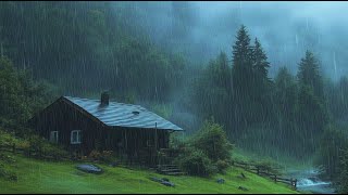 On a Mountain Forest, Heavy Rain Is Falling Down Help You to Sleep Tightly - Rain \u0026 Thunder Sounds