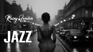 Rainy London Streets 🌧️ 1940s Jazz Music \u0026 Vintage Cars | Nostalgic Big Band Tunes for a Classic