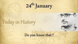 #024 Today in History: 24th January | What happened on this day in History? | Hindi | AV EduTech