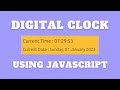 Digital Clock Using JavaScript | Build a Real-Time Clock with JavaScript | HTML CSS JavaScript