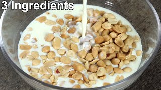 Do you have Milk, Sugar and Peanut at home? Make this delicious Dessert