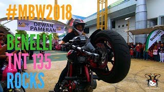 #MBW2018 - Benelli TNT 135 Stunt Show | Malaysia Bike Week 2018