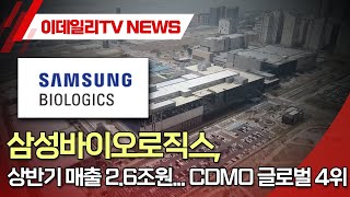 삼성바이오로직스, 상반기 매출 2.6조원... CDMO 글로벌 4위 (20240729)