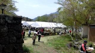 武田流流鏑馬が行われる河口湖畔のシッコゴ公園　（勝山村）