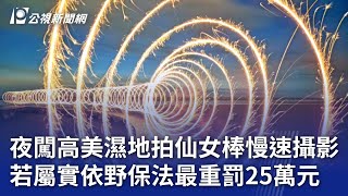 夜闖高美濕地拍仙女棒慢速攝影 若屬實依《野保法》最重罰25萬元｜20240624 公視晚間新聞