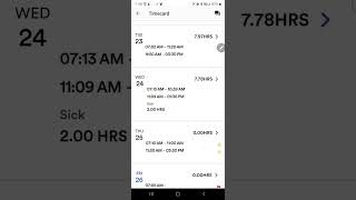 ADP timecard change request