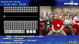 Super Mario Bros 3 SPEED RUN 100% in 1:20:48 by tjp7154 (Awesome Games Done Quick 2013)