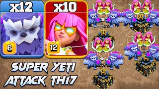 Best TH17 Attack Strategy With SUPER ARCHER \u0026 YETI | Town Hall17 Max Yeti Super Archer Attack COC