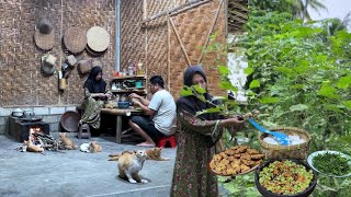 panen sayur , lanjut masak bersama suami, bikin sambel pokak teri ,perkedel tahu, kenikir rebus