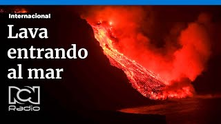 Lava del volcán La Palma llegó al mar