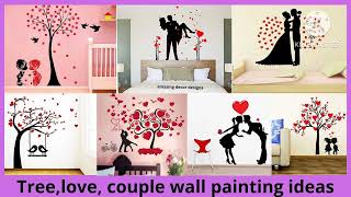 Tree love Couple Wall painting ideas