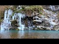 4k natural sounds of japan soothing video icicles of misotsuchi