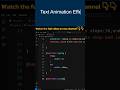 Auto Typing Text Animation | HTML  & CSS  | #shorts #shortsfeed #animation