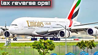 Rare Reverse Ops | Winter Plane Spotting At LAX