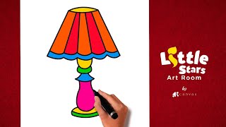 How to Draw Table Lamp Easy / Table Lamp Drawing Step by Step