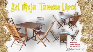 Set meja taman lipat