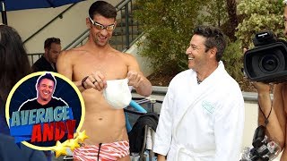 'Average Andy' with Michael Phelps