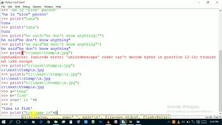 python 03: strings , escape sequences and list