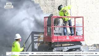 Downtown Cesar Chavez mural being removed