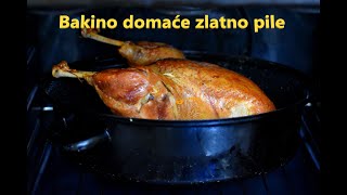 Domaće pile iz pećnice recept, juha iz ekspres lonca i mlinci