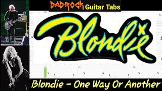 One Way Or Another - Blondie - Guitar + Bass TABS Lesson