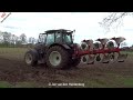 ploughing with black valtra n121 ploegen pflügen kootwijkerbroek 2017.