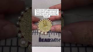2-bead loop edging with alternating bead sizes ￼