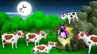 Cow 🐄 Ghost 👻 in the Jungle - Gorilla's Farm Animals | Funny Cows Videos 3D Cartoons 2023