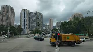 Hong Kong Bus 九龍巴士 KMB 74X AVBWU383 @TC9680 大埔中心往觀塘碼頭 (山竹襲港改道- 特快不經彩虹) 全程