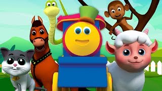 밥 기차 | 동물 소리 노래 | 보육 노래 | Bob The Train | Animals Sound Song