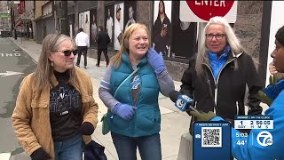 Fans already experiencing Downtown Detroit the day before the NFL Draft
